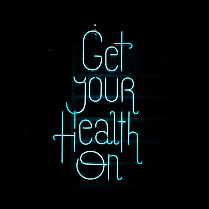 Leuchtschrift Set your health on